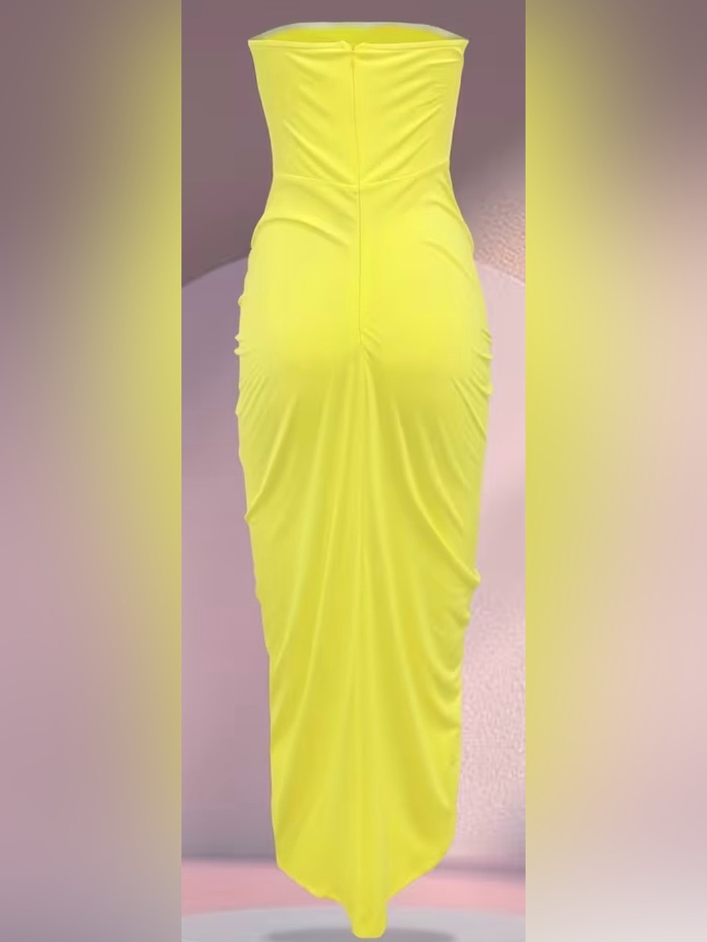 Strapless Ruched Split Dress - Picture 2 of 7